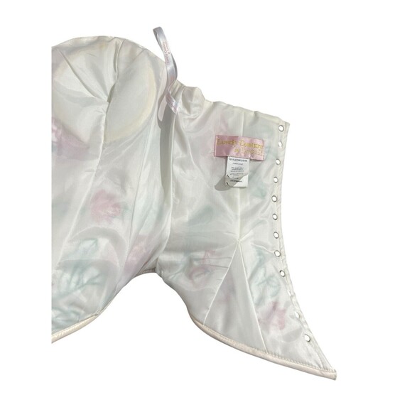 Embellished Floral Beaded White Red Green Corset Bustier Top Quince Party - Picture 9 of 16